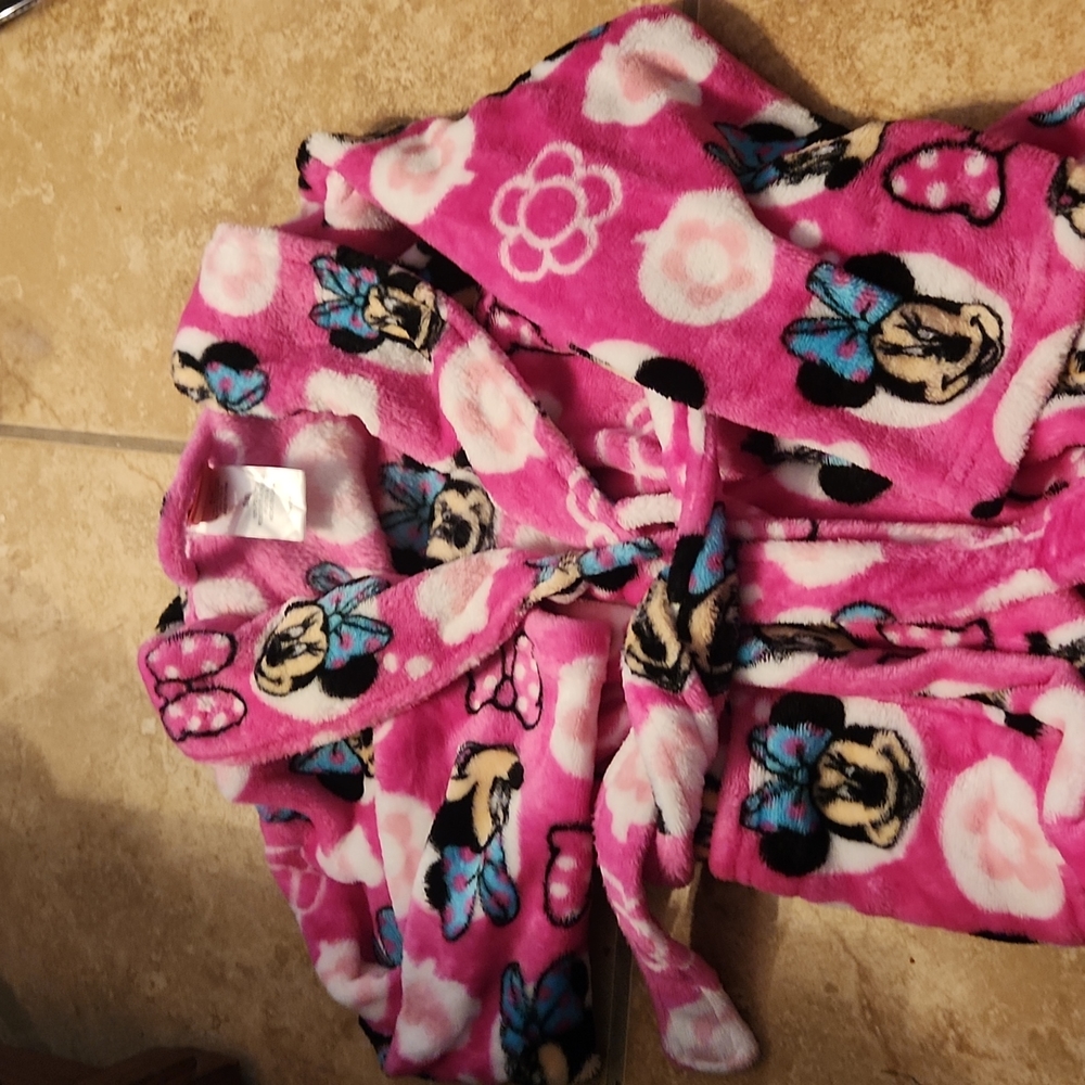 Disney Minnie mouse pink robe